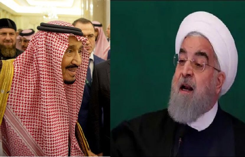 ایرانی صدر حسن روحانی اور سعودی عرب کے فرمانروا شاہ سلمان 