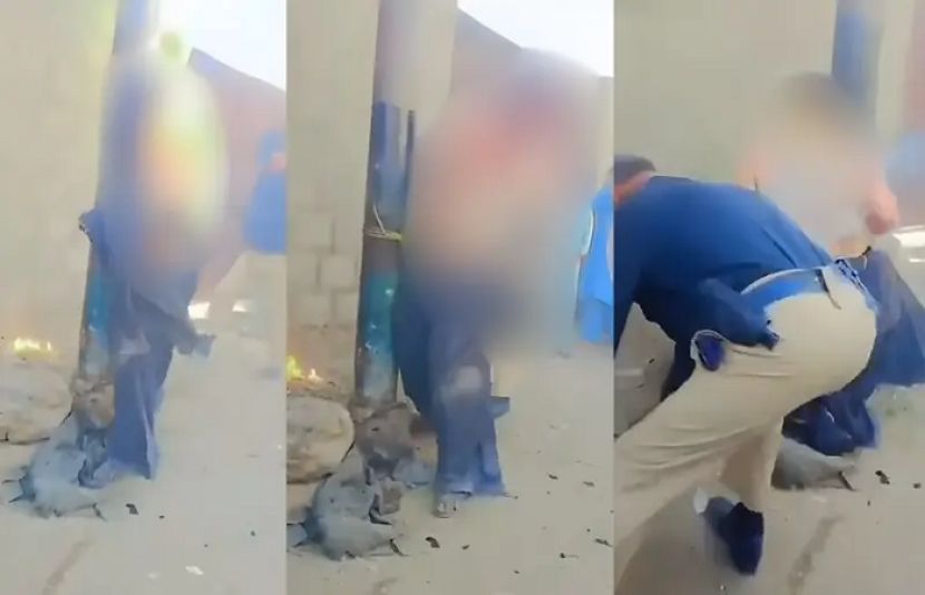 کراچی میں مشتعل ہجوم نے ڈاکو کو کھمبے سے باندھ کر زندہ جلا دیا، مقدمہ درج، ایس ایچ او معطل
