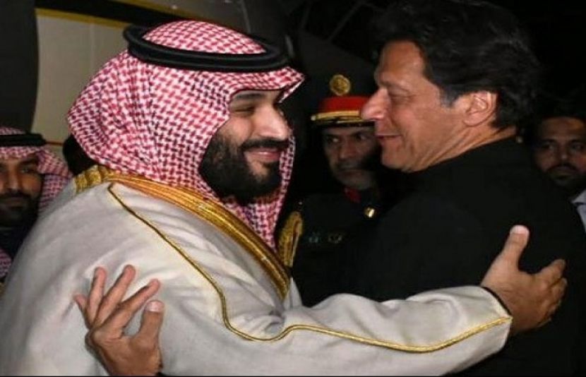 عمران خان سعودی ولی عہد کے ساتھ