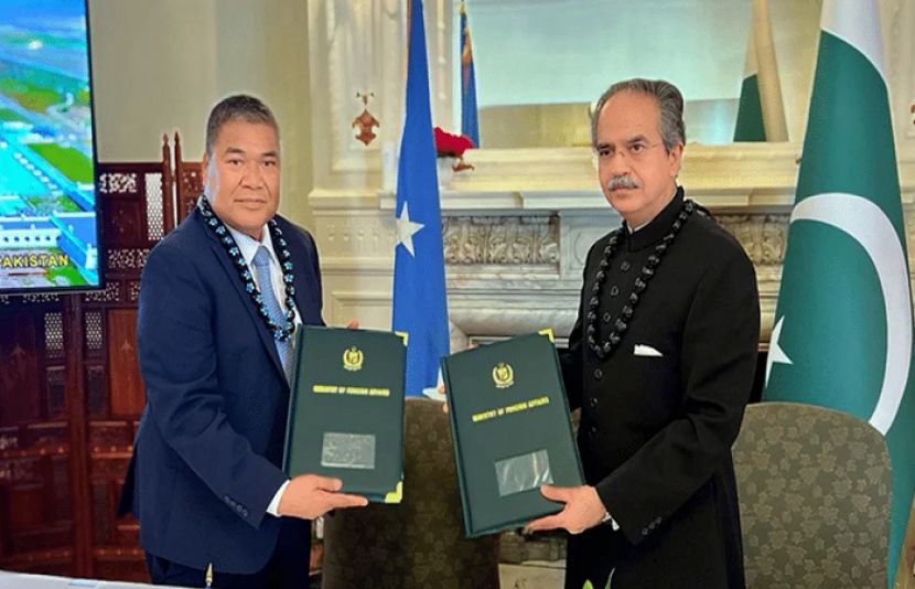 پاکستان اور مغربی بحرالکاہل میں واقع جزیرہ نما ملک مائکرونیشیا نے باضابطہ طور پر سفارتی تعلقات قائم کر لیے ہیں۔