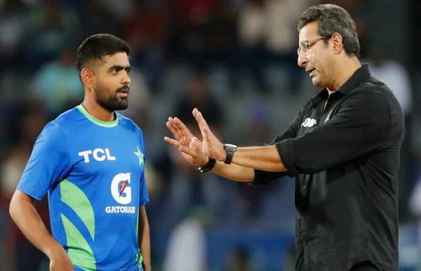 قومی ٹیم کے سابق کپتان وسیم اکرم اور بابراعظم