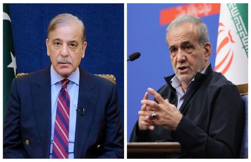 ایران کے صدر مسعود پزشکیان اور وزیراعظم شہباز شریف