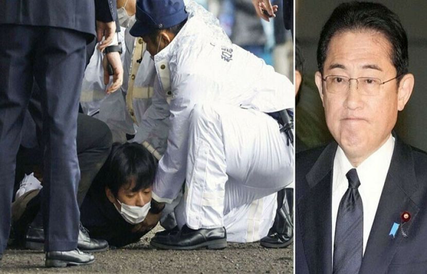  جاپان کے وزیراعظم کی تقریر کے دوران دھماکا، حملہ آور گرفتار