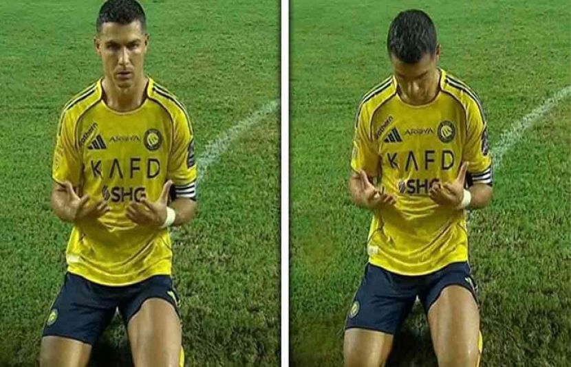 فٹبالر کرسٹیانو رونالڈو کا مسلمانوں کی طرز پر دعا مانگتے ہوئے ویڈیو کلپ وائرل