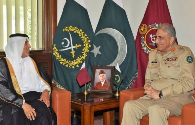 آرمی چیف جنرل قمر جاوید باجوہ کی عالمی اسلامک بینک کے چیف ایگزیکٹو شیخ علی بن عبد اللہ ثانی سے ملاقات ہوئی ہے 