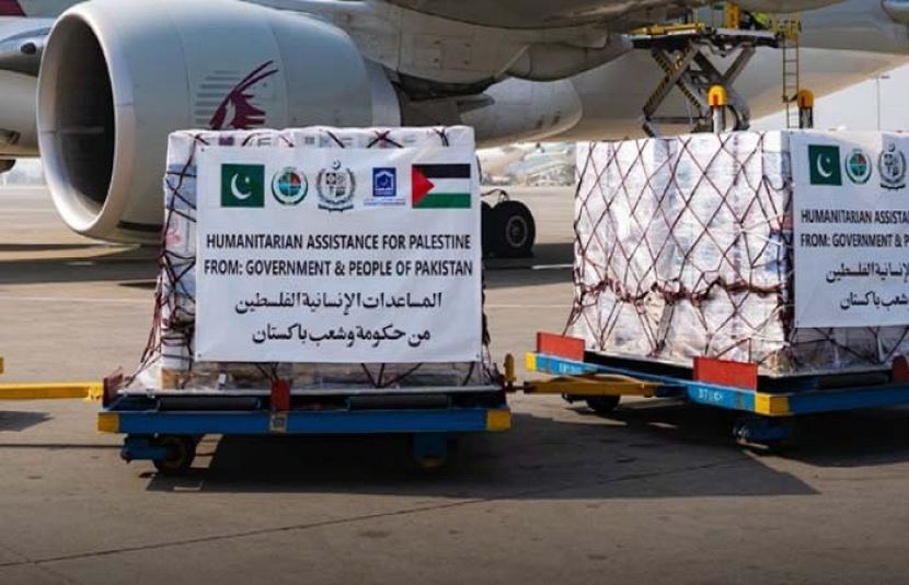 پاکستان نے غزہ کیلئے امدادی سامان کی 24ویں کھیپ روانہ کردی