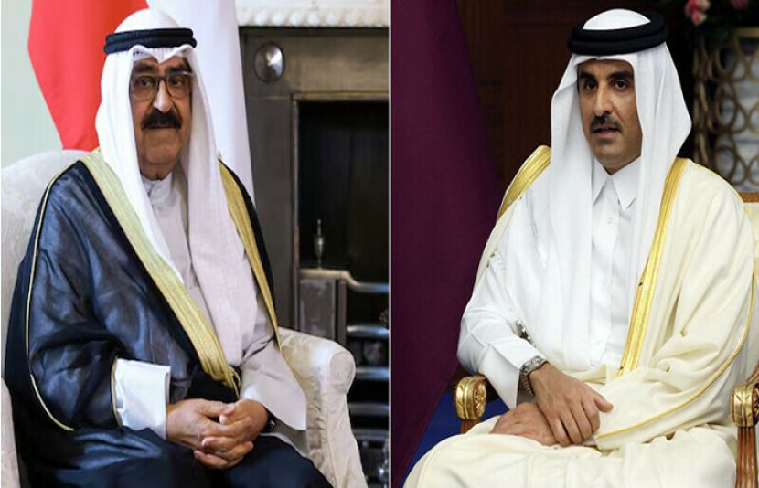 امیرِ قطر شیخ تمیم بن حمد الثانی، امیرِ کویت شیخ مشعل الحمد الجابر الصباح