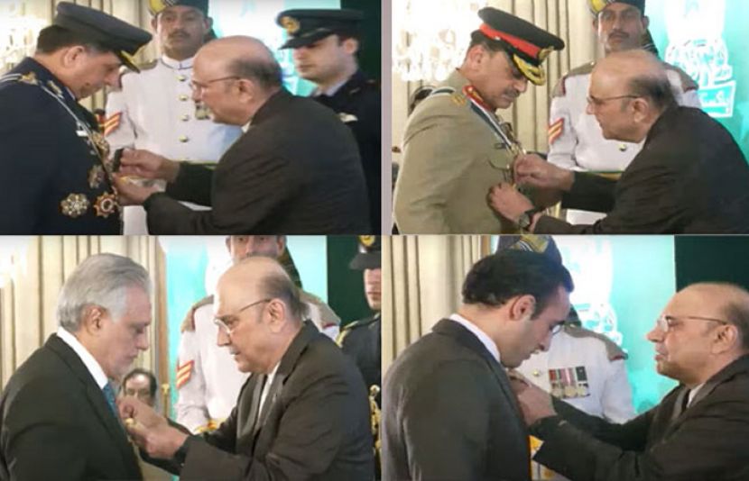 فیلڈ مارشل، ائیر چیف، وفاقی وزراء اور بلاول کو اعلیٰ اعزازات سے نواز دیا گیا