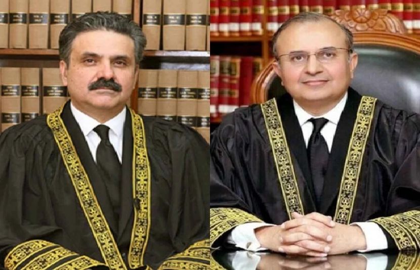 جسٹس منصور علی شاہ اور چیف جسٹس پاکستان یحییٰ آفریدی