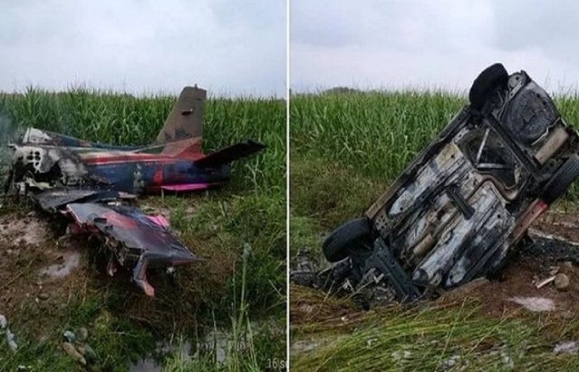اٹلی میں لڑاکا طیارہ فضائی مشق کے دوران گر کر تباہ ہو گیا