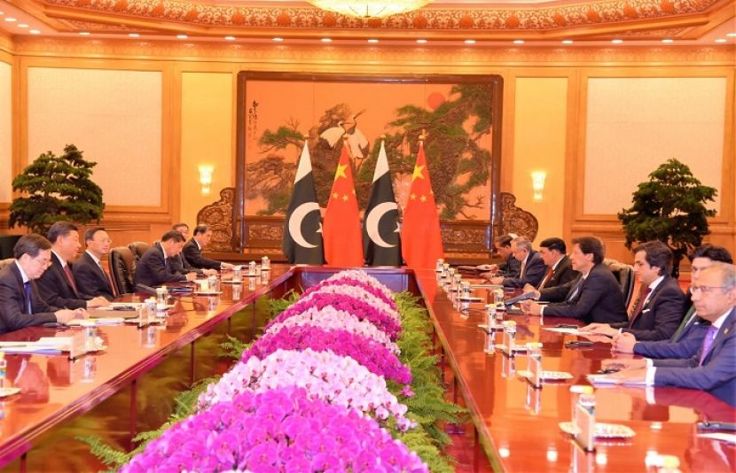وزیراعظم عمران خان اور چین کے صدر شی جن پنگ کی بیجنگ کے گریٹ ہال میں ملاقات