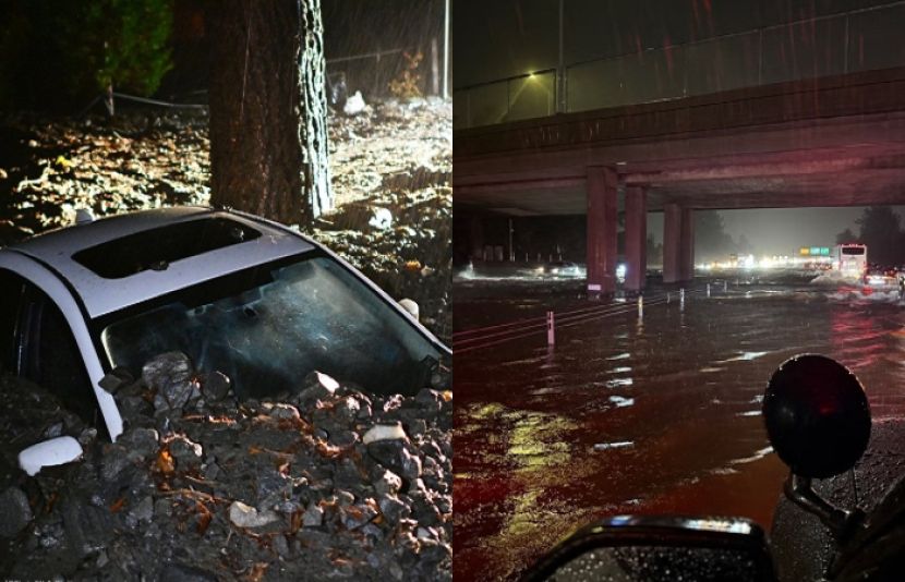 امریکی ریاست کیلی فورنیا کے جنوبی علاقوں میں موسلا دھار بارشوں سے بدتر سیلابی صورت حال پیدا ہوگئی