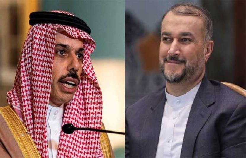 سعودی عرب کے وزیر خارجہ شہزادہ فیصل بن فرحان اور ان کے ایرانی ہم منصب حسین امیر عبداللہیان