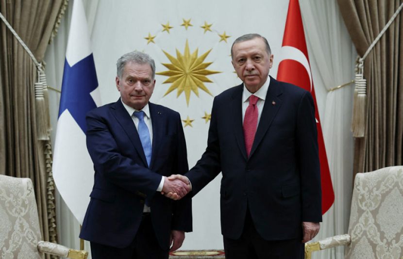 فن لینڈ کے صدر ساؤلی نینیستو اور ترکی کے صدر رجب طیب اردگان