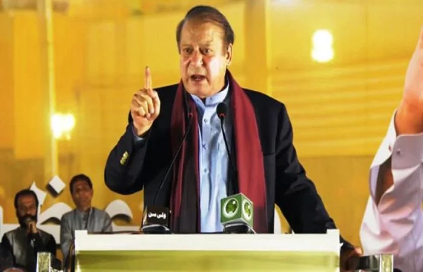 نواز شریف لاہور میں جلسے سے خطاب