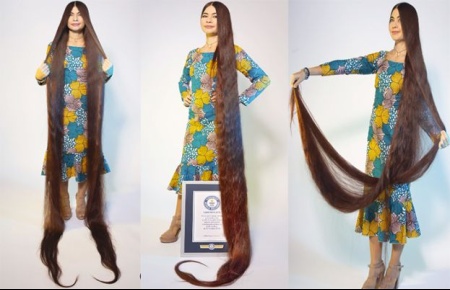 یوکرینی خاتون نے لمبے بالوں کا عالمی ریکارڈ اپنے نام کر لیا